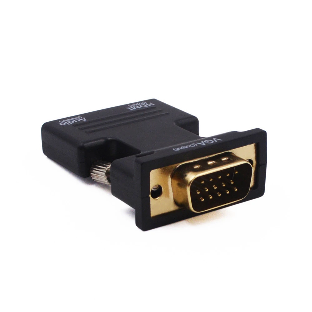 Черный белый цвет HD 1080 P HDMI адаптер Женский VGA Мужской с кабель аудиовыхода