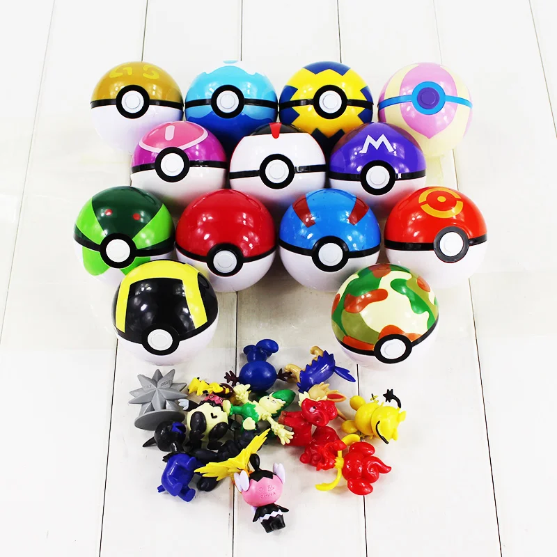 13 видов стилей Аниме-шары + случайный Рисунок прекрасный мини Пластик движущаяся