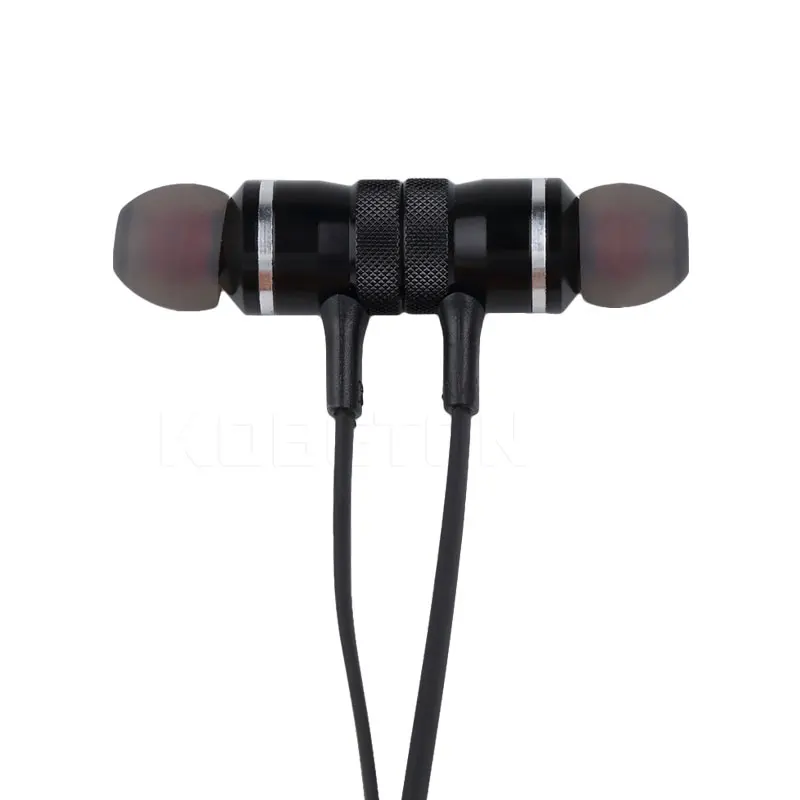 Kebidu Модные Bluetooth металлические спортивные наушники для бега с защитой от пота
