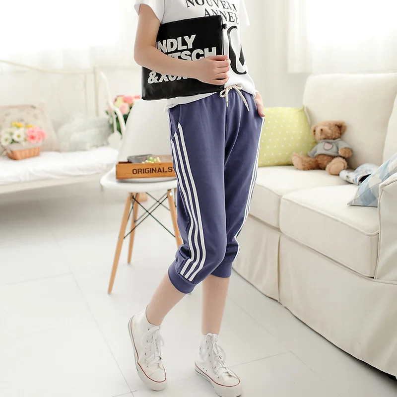 2016 Весна Лето эластичные талии повседневные штаны с завязкой прямые джинсы