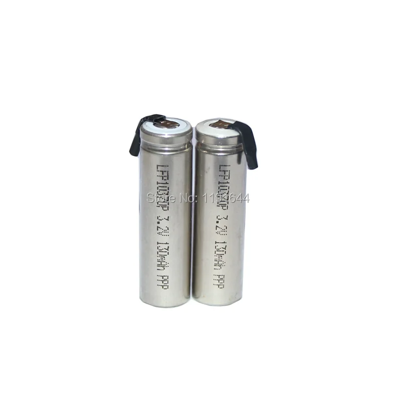 2 шт./лот LiFePo4 10370 3,2 в 130 мАч с вкладкой подключения для IQOS сменный аккумулятор