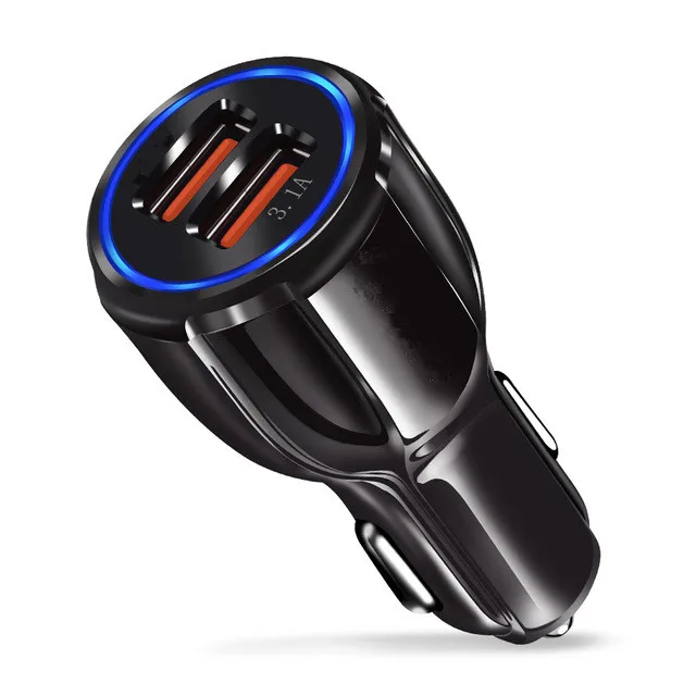 Only car charger Быстрая зарядка 3,0 QC быстрое зарядное устройство Адаптивный Автомобильный адаптер usb type C провод для Galaxy S9 S10 A3 A5 Honor 20 8 9 10 SONY XZ LG G6 - Тип штекера: Only car charger