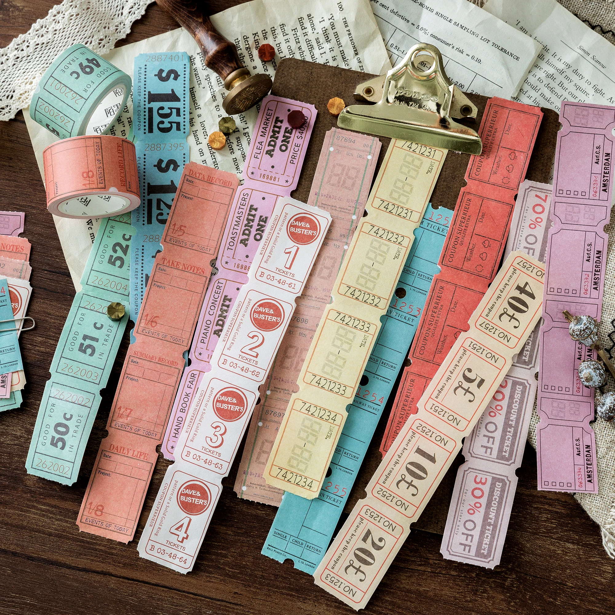 30 мм широкая британская винтажная билетная лента для декорации Washi DIY планировщик