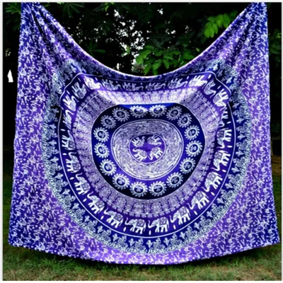 mandala 014 Гобелен в стиле бохо с мандалой, настенный гобелен из ткани с изображением слона, психоделического хиппи, гобелен с изображением макраме, Настенный Ковер - Цвет: mandala 014