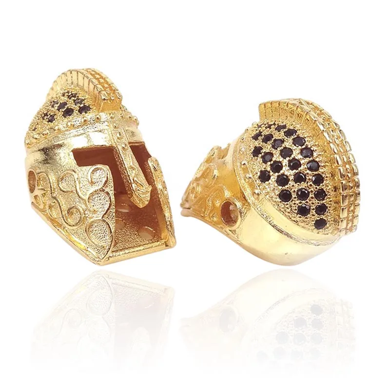Медные микрозакрепки из циркония Спартанский воин ГЛАДИАТОР ШЛЕМ бусины