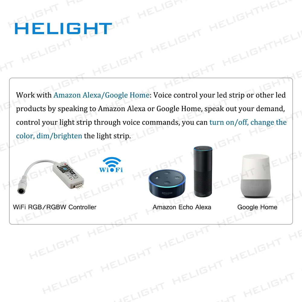 Wifi RGB музыкальный контроллер Alexa Google Home Phone 12A WIFI управление iOS/Androi для 5050 3528