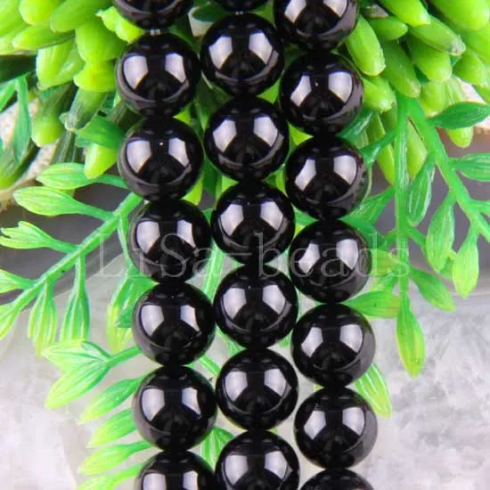 Бесплатная доставка модные украшения круглые 8 мм черные Ониксовые свободные