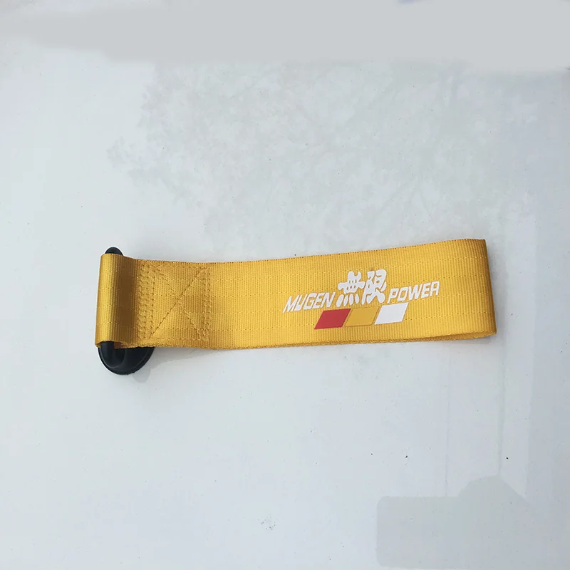 Gold Mugen универсальный высокое качество гоночный автомобиль Буксировочный ремень/буксировочные ТРОСЫ/крюк/буксировочные штанги с наклейкой легко установить - Название цвета: Gold