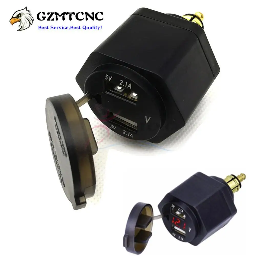 F800GS F650GS F700GS R1200GS R1200RT Double USB Port Adapter w/ Digital Display for BMW F 650/700/800 GS | R 1200 GS/RT Автомобили и