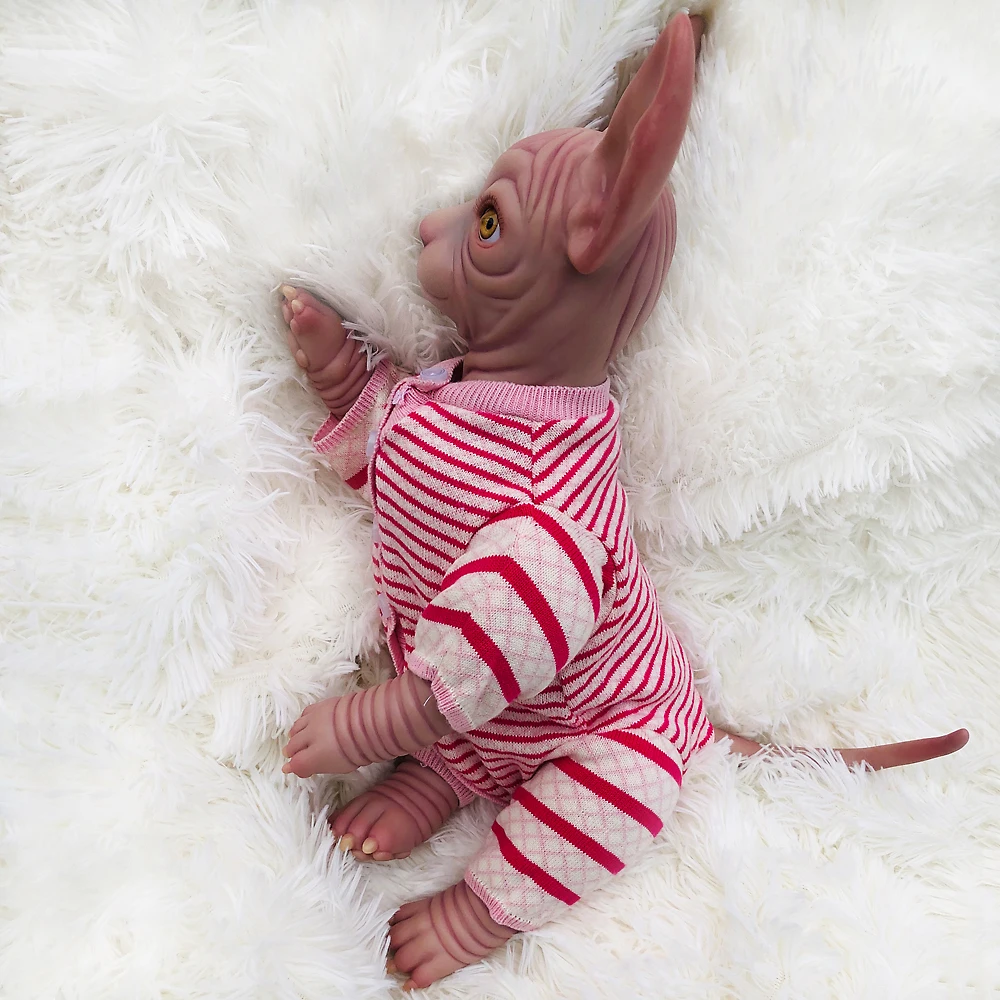 

Otarddoll Silicone 18inch Reborn Cat Mold Realistic Cat Doll Rich Painting Toy For kids Gifts