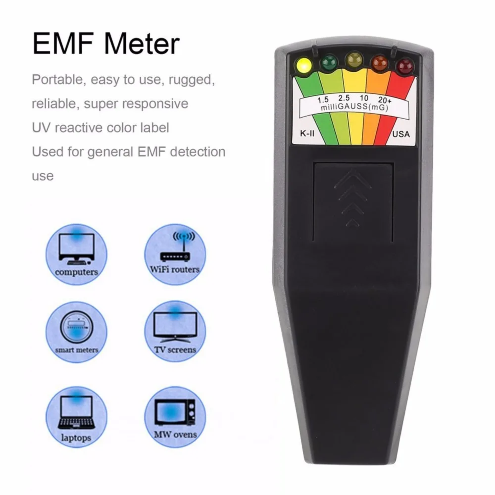 K-II EMF метр тестер излучения призрак Охота Паранормальное оборудование издание электромагнитный тестер