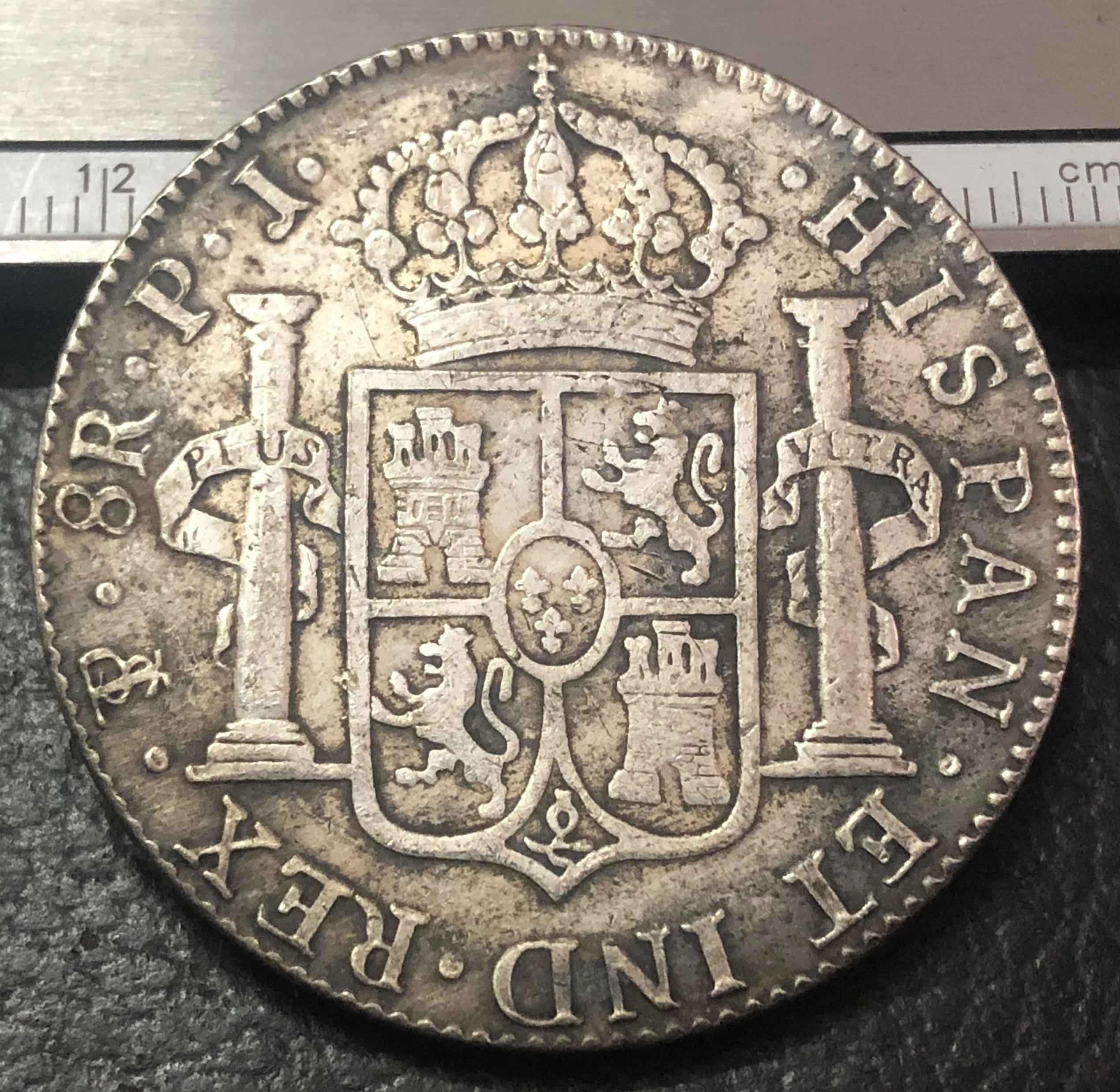 1819 (P.J) BOLIVIA Arms of Spain 8 Reales Fernando VII Посеребренная копия монеты|arm rest mouse pad|arm floatarm ubuntu |