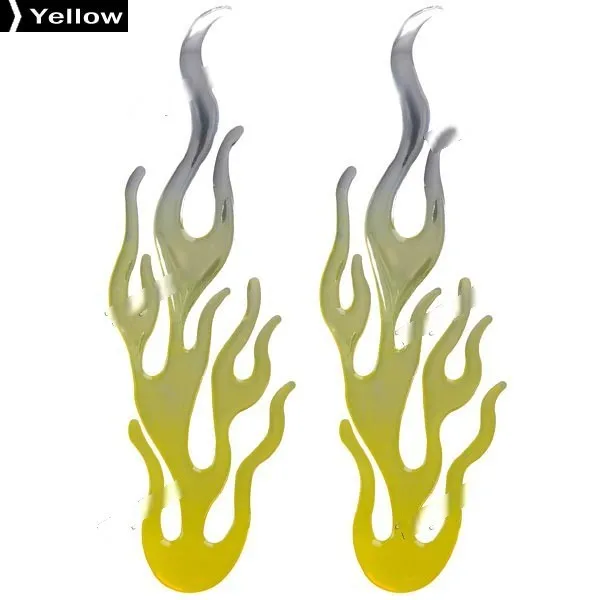 Moblin 2 x Flame Shaped Sticker Decal for Car Auto Vehicle Automobile RFS-144592 |