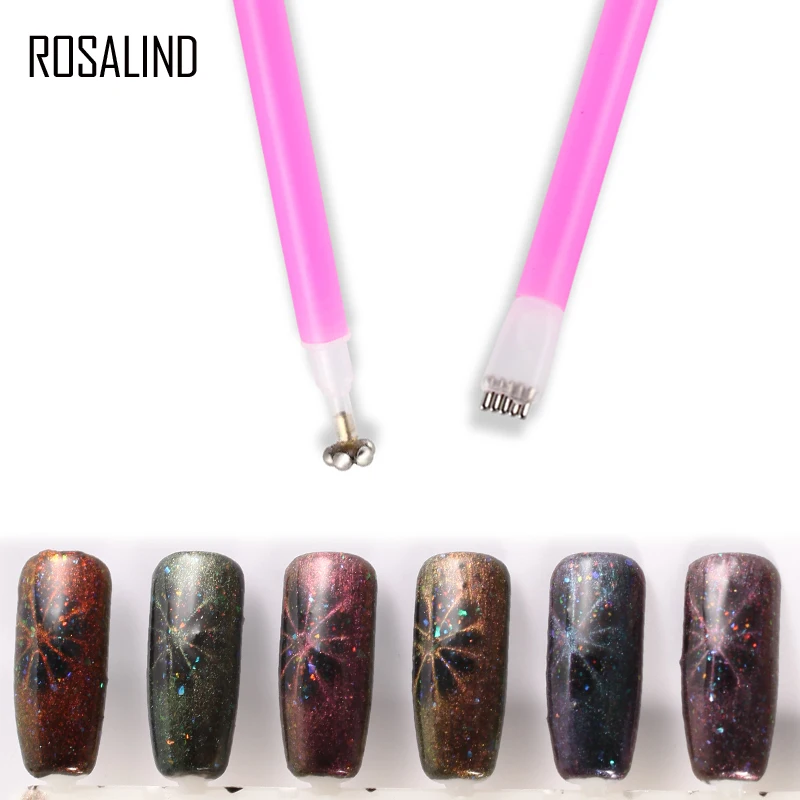 ROSALIND двухсторонняя магнитная палочка DIY Гель-лак для ногтей 3D полоса сетка