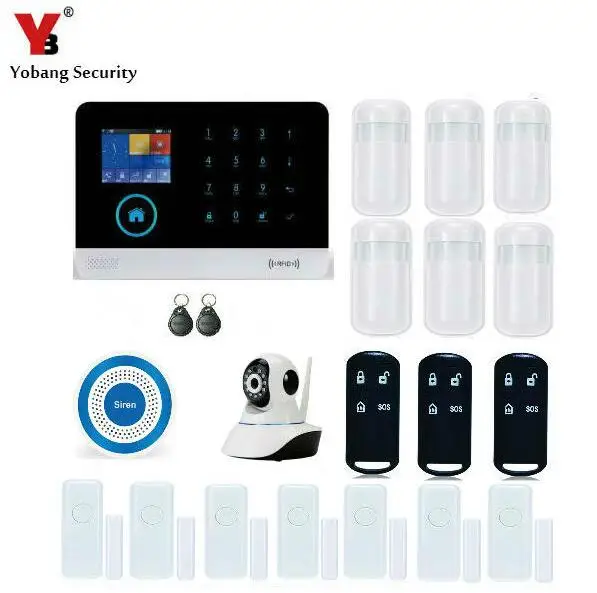 

Yobang Security WIFI Gsm Alarm Systems WIFI+GSM+GPRS Wifi Automation GSM Alarm System Home Protection GPRS WIFI GSM Alarm System