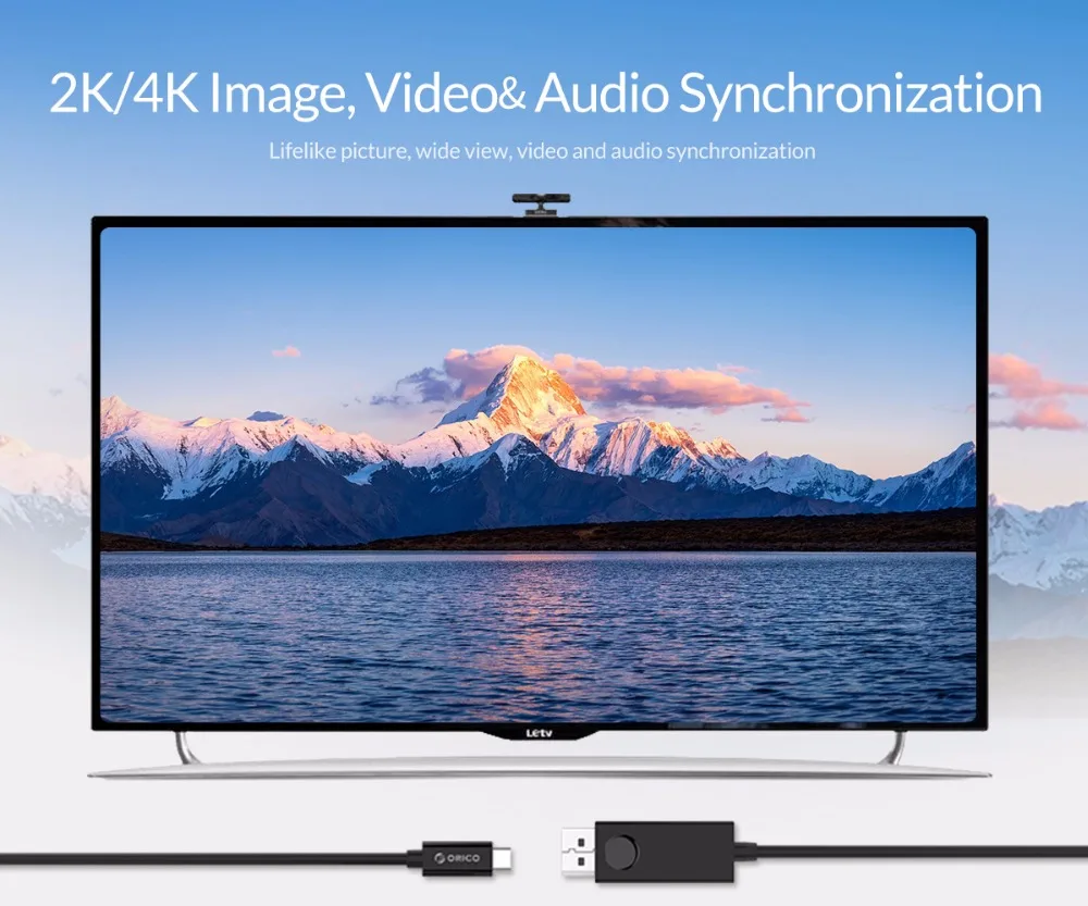 Кабель USB C к HDMI ORICO кабель 4K 1080P 3D Type для Samsung S8 S9 Hawei 10 P20 HD ТВ игр адаптер MacBook C|Кабели