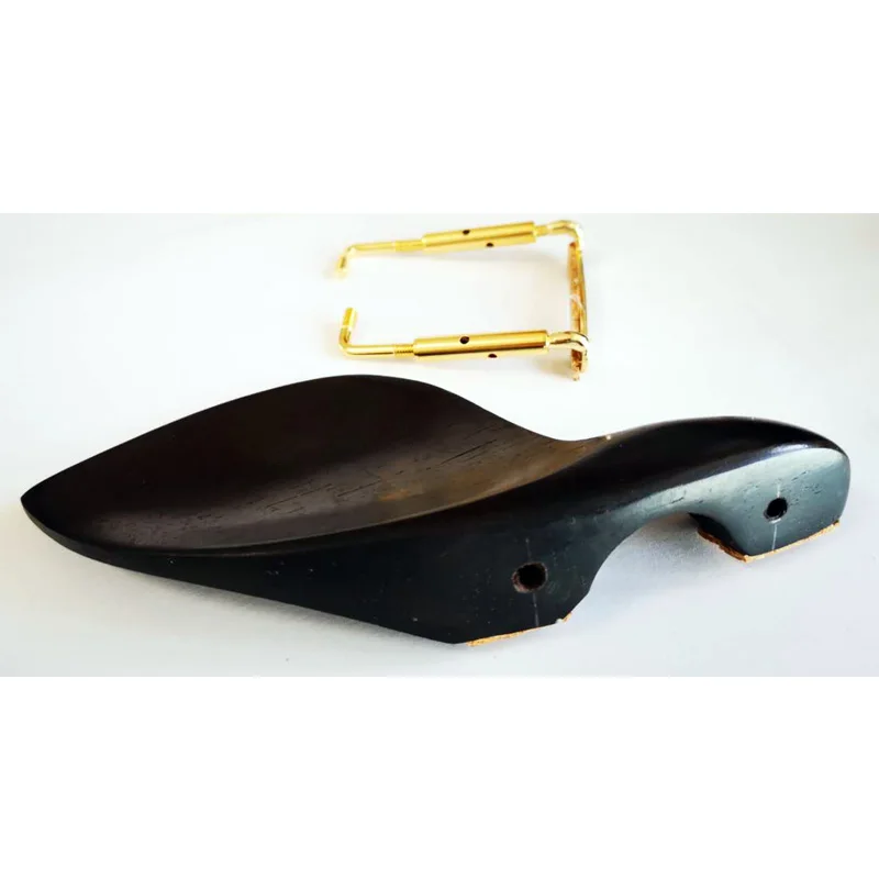 

2 pcs/lot Full Size Violin Chin Rest Dark wood Ebony with Gold Chin Rest Screw 4/4 1/2 1/4 3/4 Violino geige Parts Accessories
