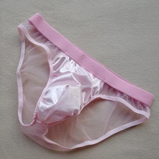 

men's sexy underwear low-waist male panties gauze colorful translucent panties briefs mesh breathable gay underwear