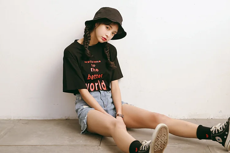 Женская футболка топы летняя с круглым вырезом рукав летучая мышь кисточками