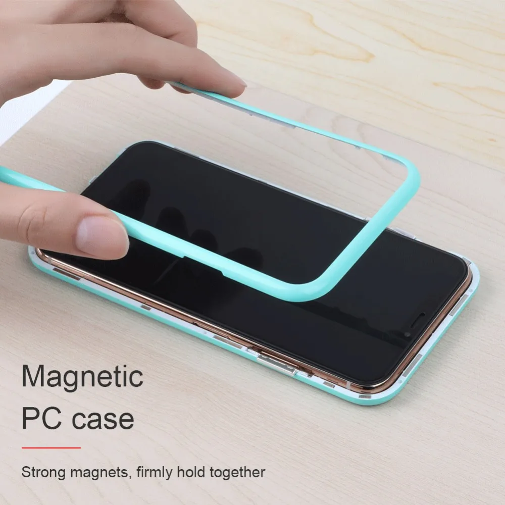 Nillkin Magnetic Case For iPhone XS Max Magnet for iPhoneXS Bumper Clear Glass Cover Nilkin Phone | Мобильные телефоны и