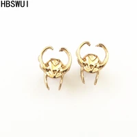 hbswui superhero loki stud earring high quality classic tv movie anime metal fashion jewelry cosplay girls men gifts