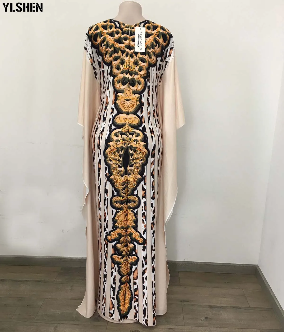 Женское платье с леопардовым принтом Dashiki приталенное в африканском стиле