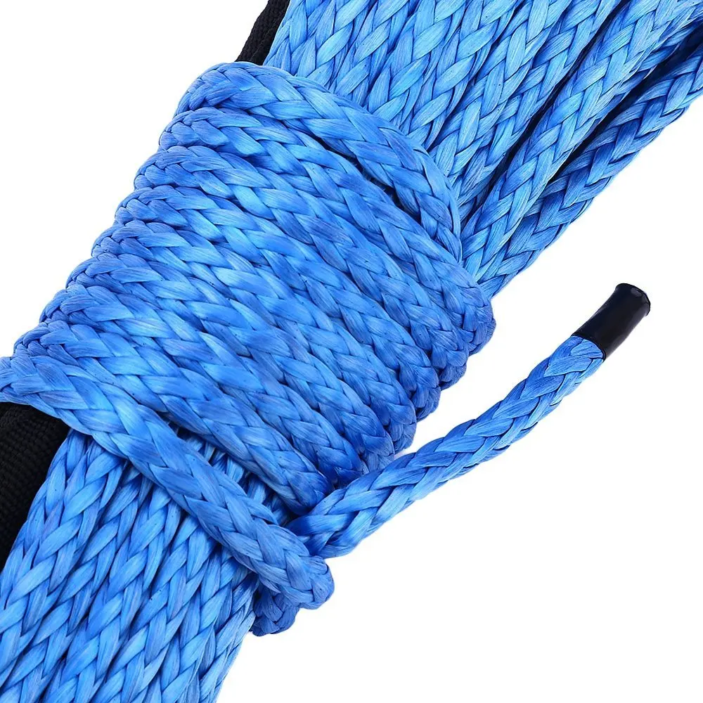 

Blue 6mm*15m Synthetic Winch Rope add 4000lbs Hawse Fairlead,ATV Winch Line 6mm Winch Rope Guide