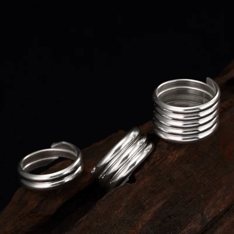 

S925 Pure Silver Restoring Ancient Ways Personality Contracted More Than Ring Opening Joker, Ms Silver Rings Wholesale