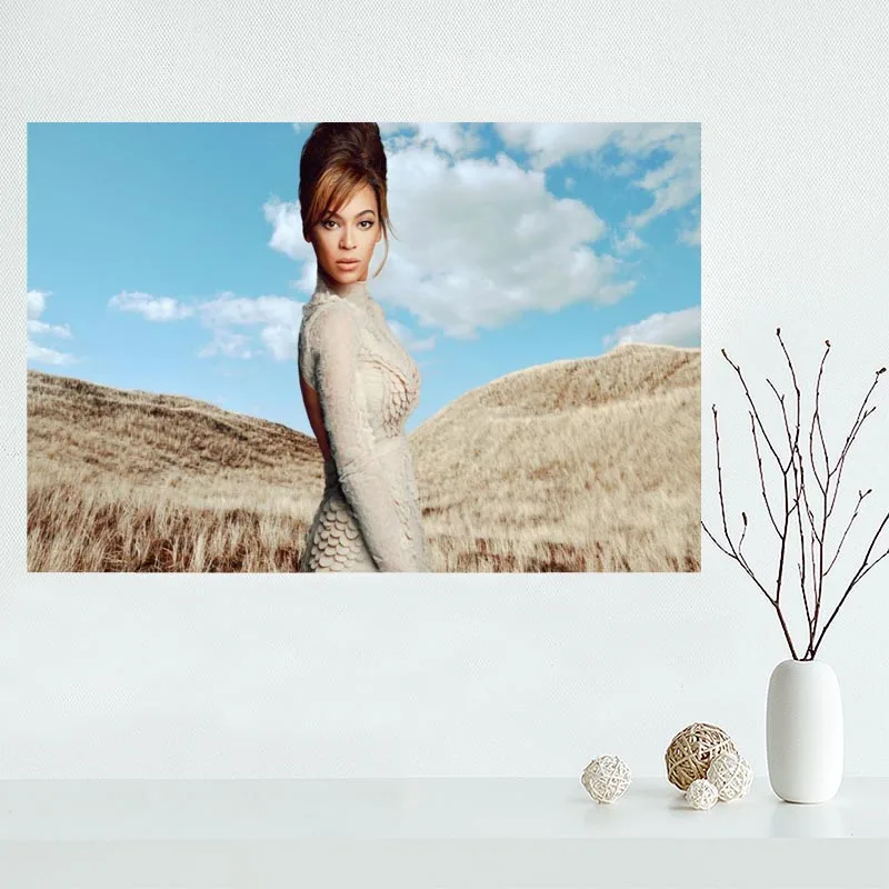 Новое поступление Beyonce Knowles Холст Плакат Горячая холст для картины на индивидуальный заказ плакат печать ткань стены Искусство Плакат - Цвет: Светло-зеленый