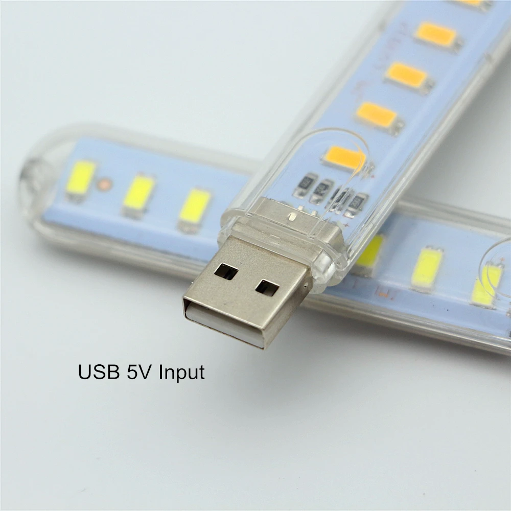 Мини 5 в USB светодиодный Ночной светильник 8 светодиодный s 4 Вт походная лампа для чтения для ноутбука, компьютера, ноутбука, мобильного зарядного устройства