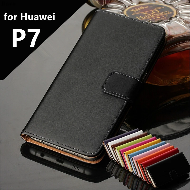 Кожаный флип чехол премиум класса для Huawei P7 роскошный Бумажник телефона с двумя