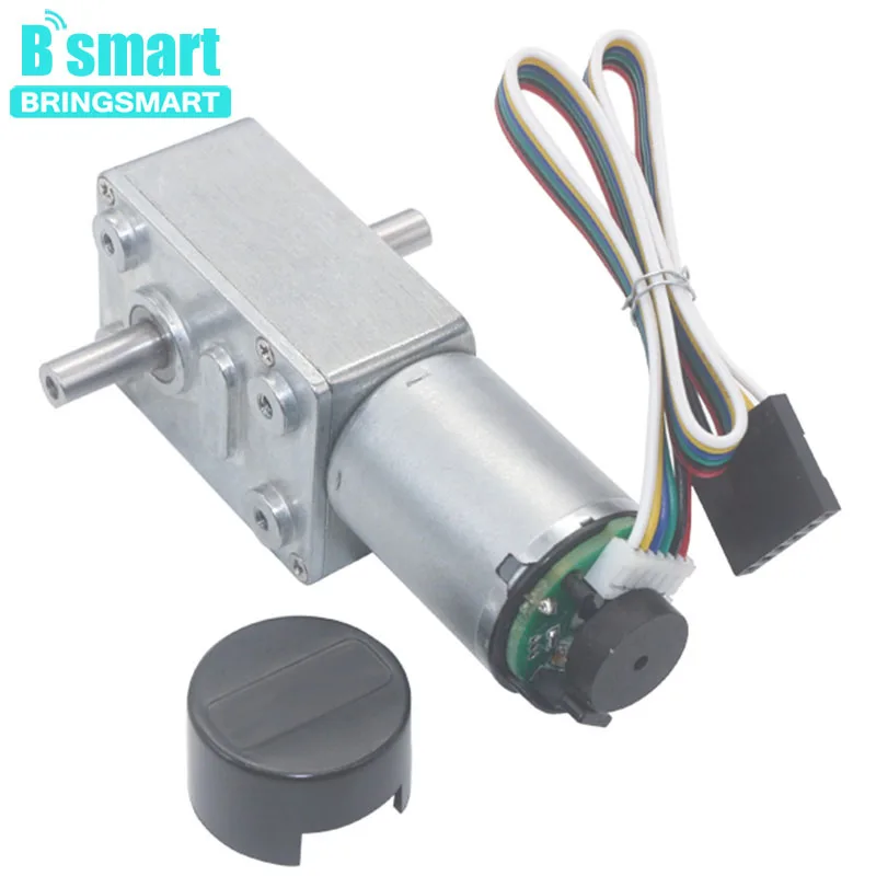 Bringsmart JGY 370S мотор кодер червячный DC Зубчатый редуктор 6 ~ 12 В низкая скорость Холла