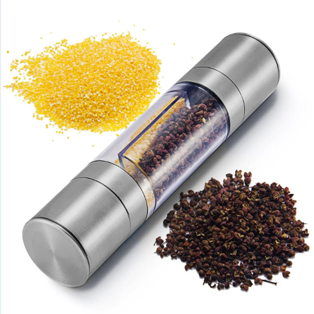 Двойная ручная мельница для специй с керамическим сердечником кухонный гаджет