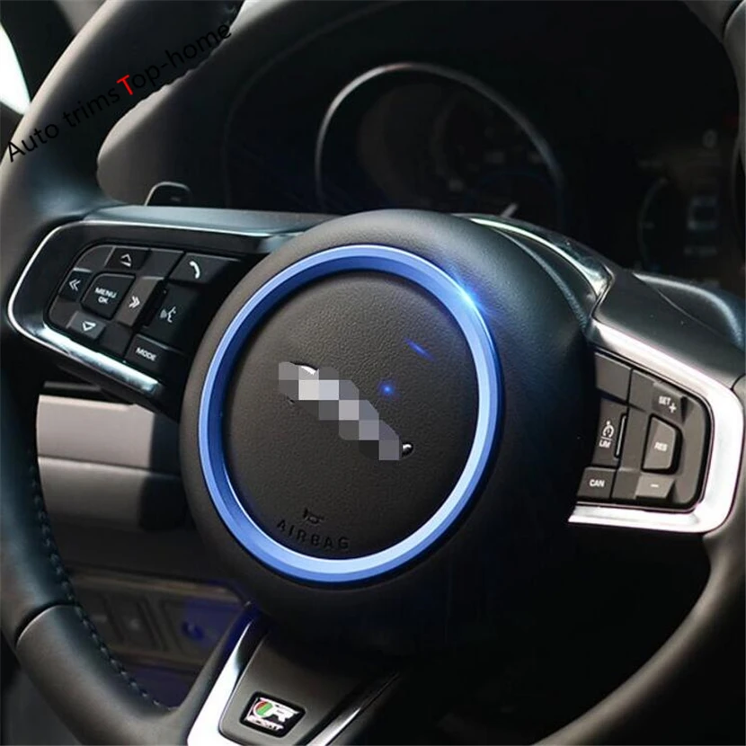 

Yimaautotrims Steering Wheel Decoration Ring Cover Trim Kit 1 Pcs Fit For Jaguar XF 2016 2017 2018 2019 Interior Mouldings