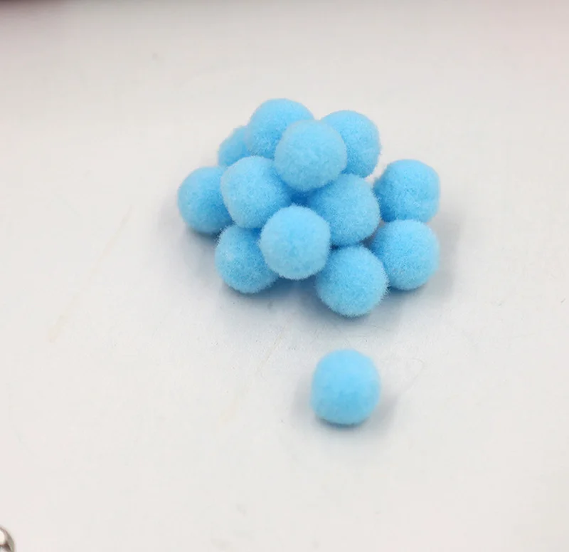 light blue 500 шт 10 мм цветной круглый шарик из шерстяного войлока s Pom Poms для Diy девушек вечерние принадлежности Свадебные украшения шарик из шерстяного войлока аксессуары - Цвет: light blue