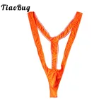 TiaoBug, мужское нижнее белье, яркие зеленые, оранжевые, черные сексуальные Манкини, стринги с глубоким V-образным вырезом для мужчин, Borat, пляжный праздничный купальник, Tanga Hombre
