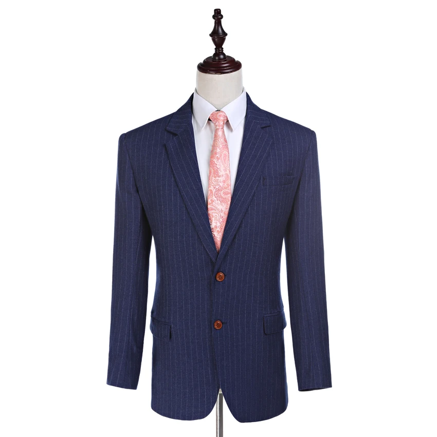 Костюм для жениха в полоску костюм свадебный костюмы из шерсти с 2 пуговицами