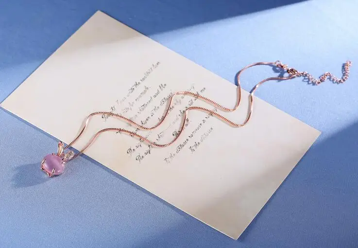 Новинка 2017 серебряные бриллиантовые Подвески розового цвета для женщин