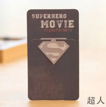 1 шт. креативная Мода Мультфильм Лига Легенд металлические закладки Бэтмен Супермен Капитан Америка форменные металлические закладки - Цвет: A