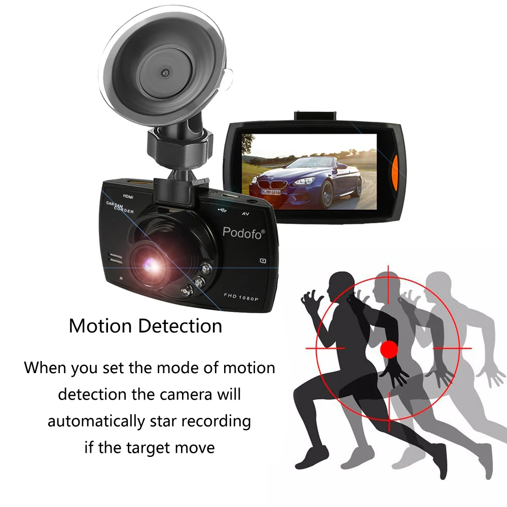 Оригинальный автомобильный видеорегистратор Podofo G30 Full HD 1080P 140 градусов для