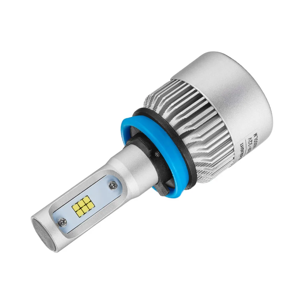 12V автомобильные лампы H1 H4 H11 9006 светодиодный фар 6500K белый COB со светодиодными