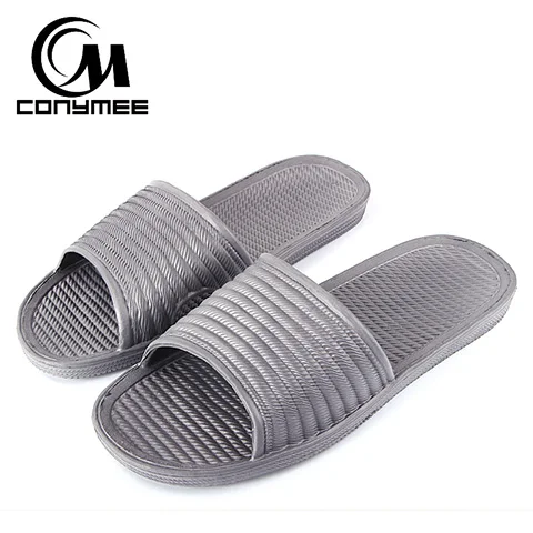 YS-PHT Gray CONYMEE/Лето; zapatos Hombre; ; мужские вьетнамки; пляжные сандалии; мужские модные домашние тапочки на плоской подошве; сандалии для ванной - Цвет: YS-PHT Gray
