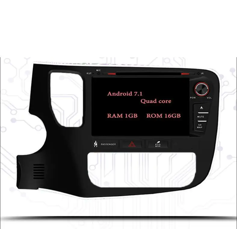 7.1 1-16 Для Mitsubishi outlander автомобильный gps-навигатор a/v система 3/4G WI-FI мультимедиа Авто Радио Стерео головных устройств ленты android 9,0 4G - Цвет: 7.1 1-16