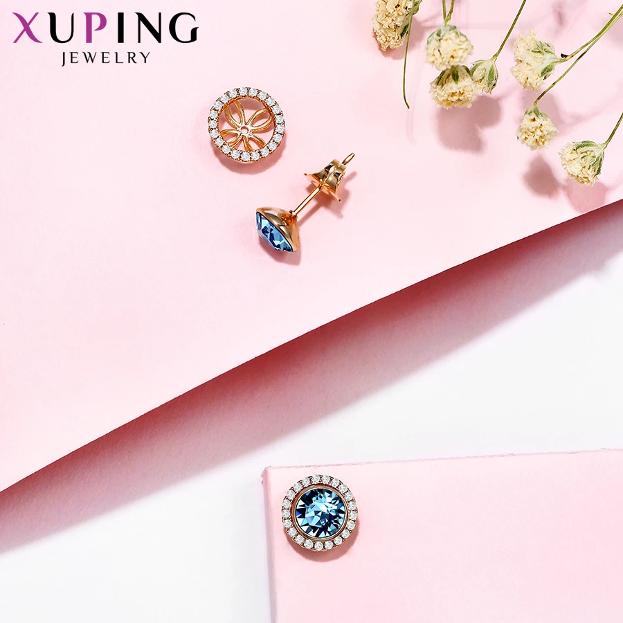 Xuping ювелирные изделия гипоаллергенный стержень серьги кристаллы от Swarovski милый популярный дизайн для женщин подарок на день рождения S169.1-20610