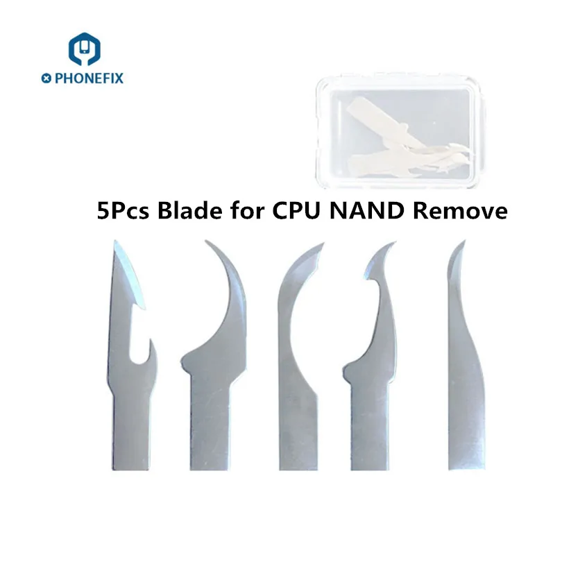 PHONEFIX cpu NAND удаление грубое лезвие Клей для очистки Прай нож для ремонта телефона набор инструментов для ремонта iPhone A9 A10 A11 A12 cpu удалить
