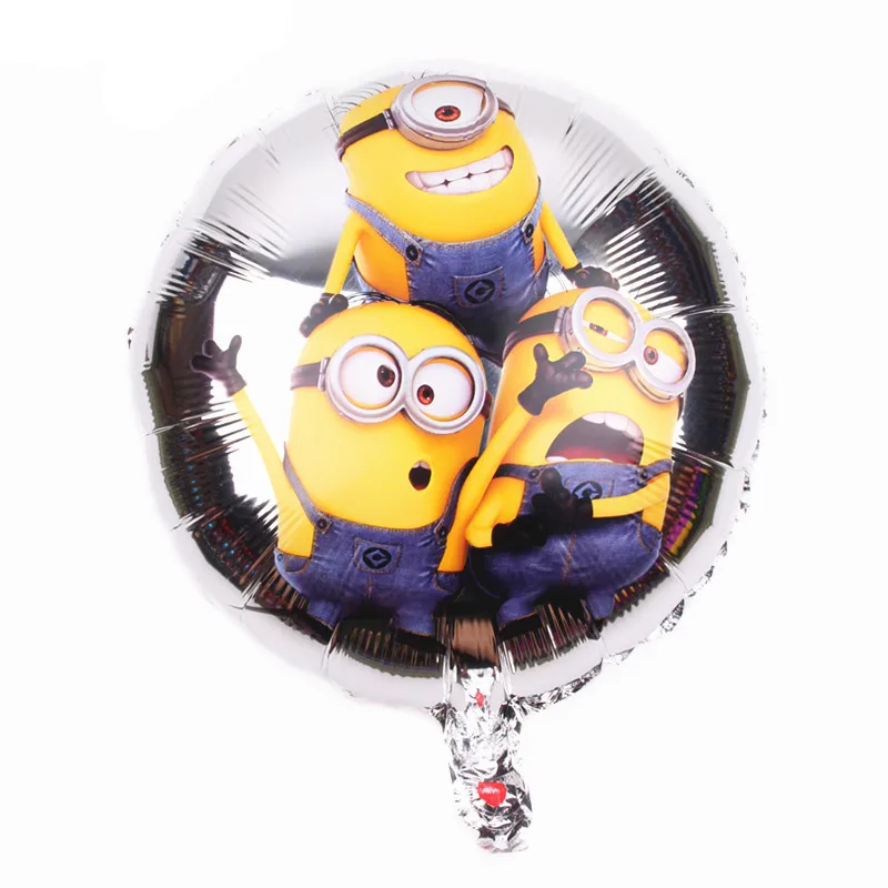 Ballons-1-1pcs Вечерние салфетки с миньонами, конфетная коробка, скатерть, баннер, воздушный шар, украшения для дня рождения, принадлежности для детей, комплект для малышей - Цвет: Ballons-1-1pcs