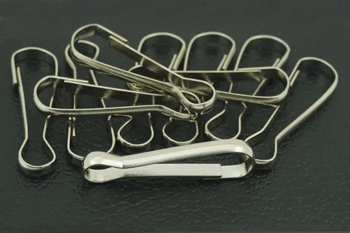 100 шт./лот из нержавеющей стали висячая Пряжка пружинная защелка карабин крючки