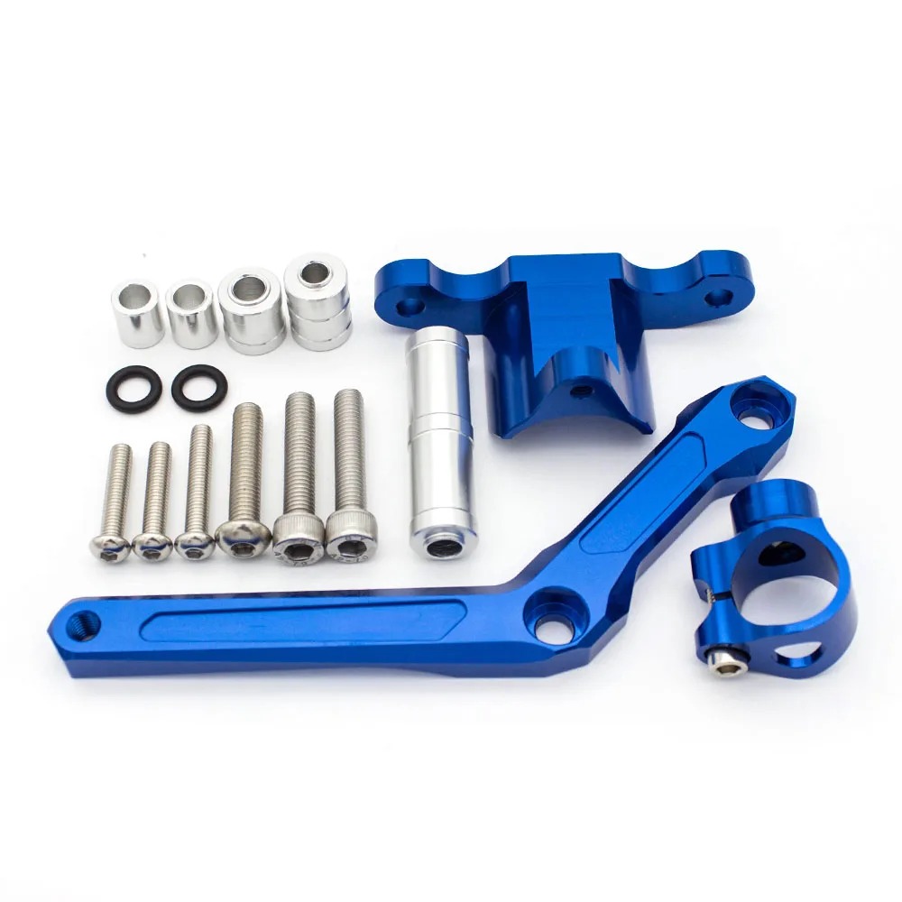 Blue CNC алюминиевый рулевой стабилизации мотоцикла демпфер кронштейн Монтажная поддержка для Benelli BN600 BJ600 BN BJ 600 - Цвет: Blue