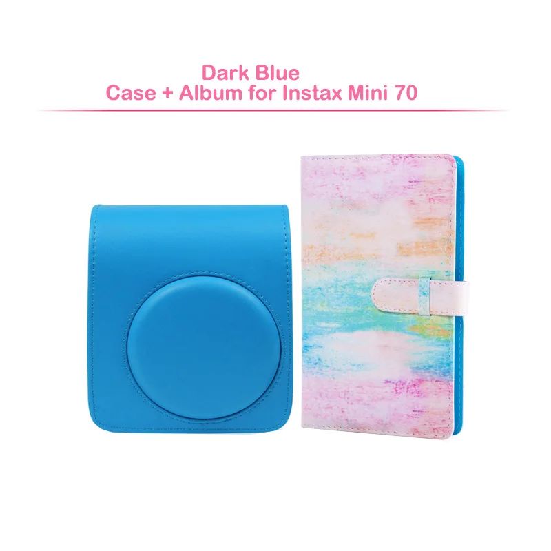 Brand Quality PU Leather Case Bag with Shoulder Strap + 96 Pockets Photo Album for Fujifilm Instax Mini 70 Instant Film Camera |