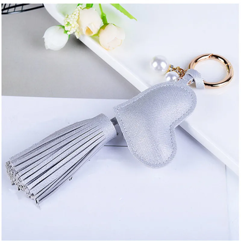 RONGQING милый жемчуг Сердце кисточкой брелок для женщин девушек сумка висит